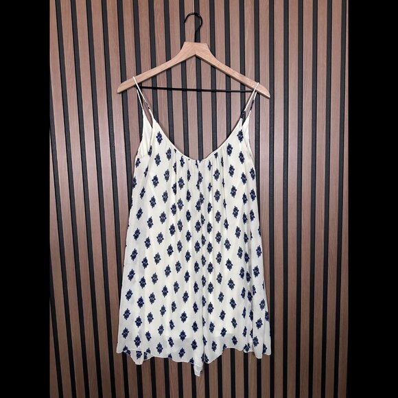 Zara Tops - New Zara Blouse Dress Small Womens Ivory Geometric Tunic Sheer Popover